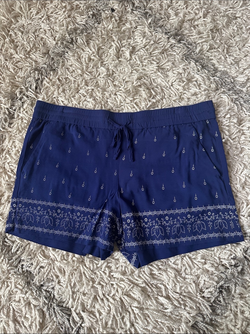 LOFT Blue White Shorts